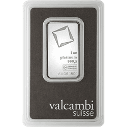1 oz Platinum Bar Valcambi