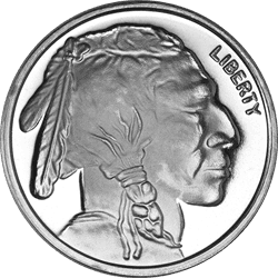 SILVER ROUNDS 1 OZ — 1 OZ SILVER ROUND BUFFALO