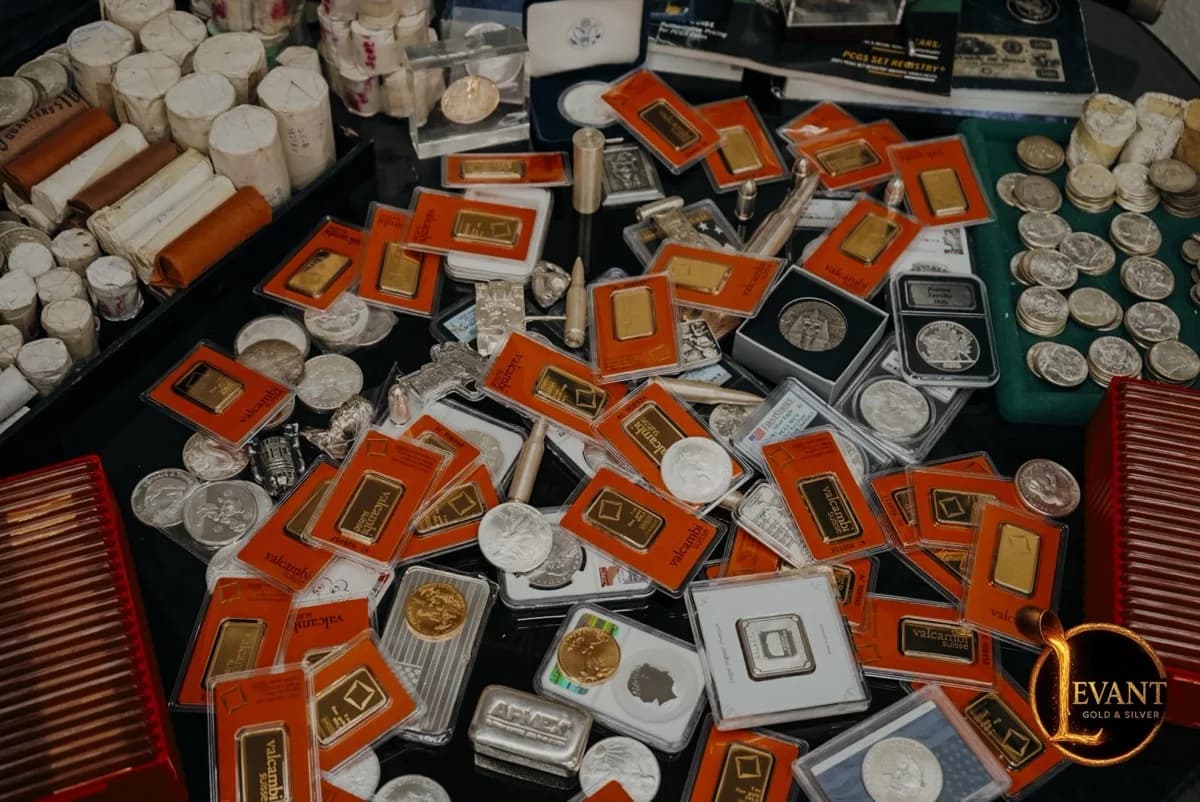 PAMP Suisse gold bars and coins at Levant Gold & Silver