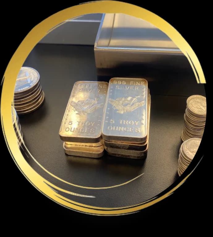 Gold, silver, and platinum bullion bars we buy at Levant Gold & Silver